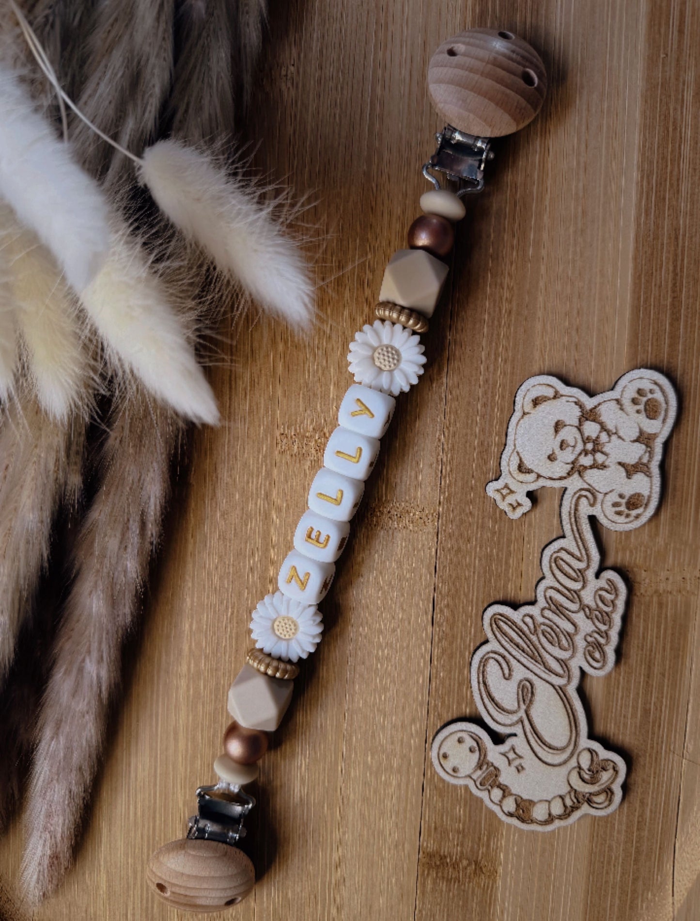 Attache doudou double fantaisie